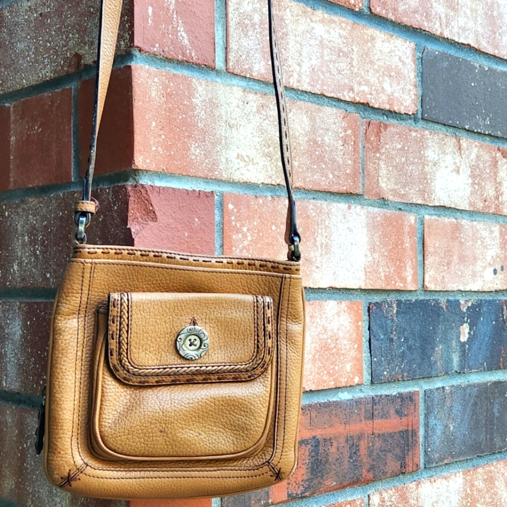 Leather cross body purse